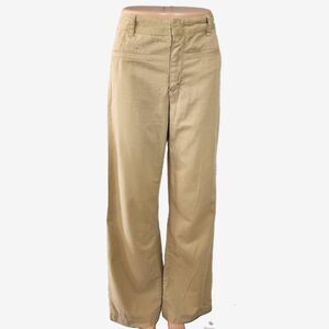 Vince Haystack Sailor Wide Leg Cotton Trouser Pants Tan Size 4 Made in USA
